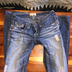 Big star liv boot distressed jeans 26 L